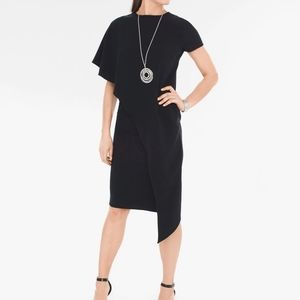 Chico's Black Label Layered Flounce Dress
